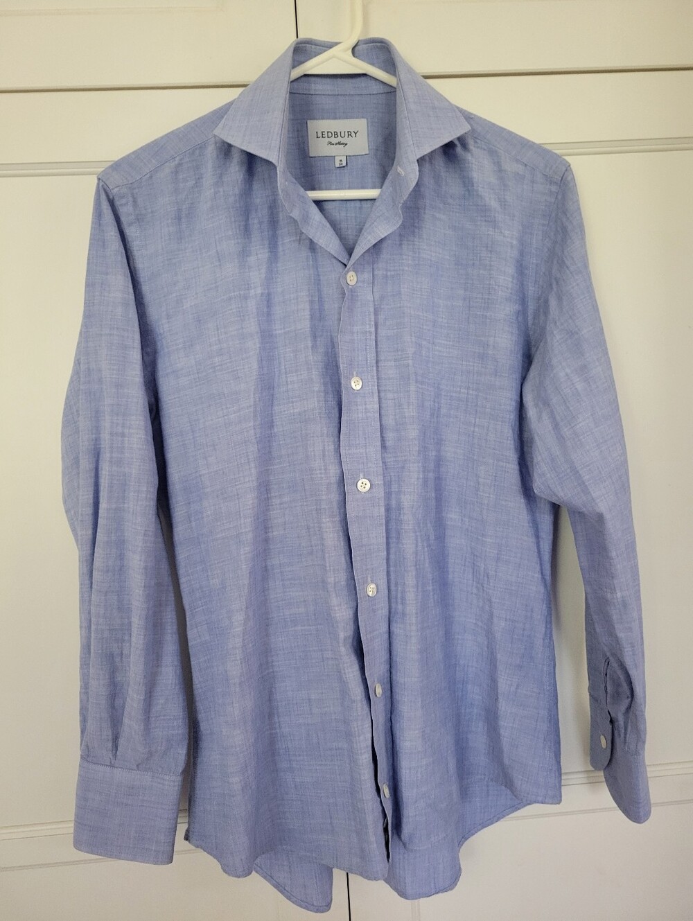 Men’s Ledbury Light Blue Button-Down Shirt, 15- 34